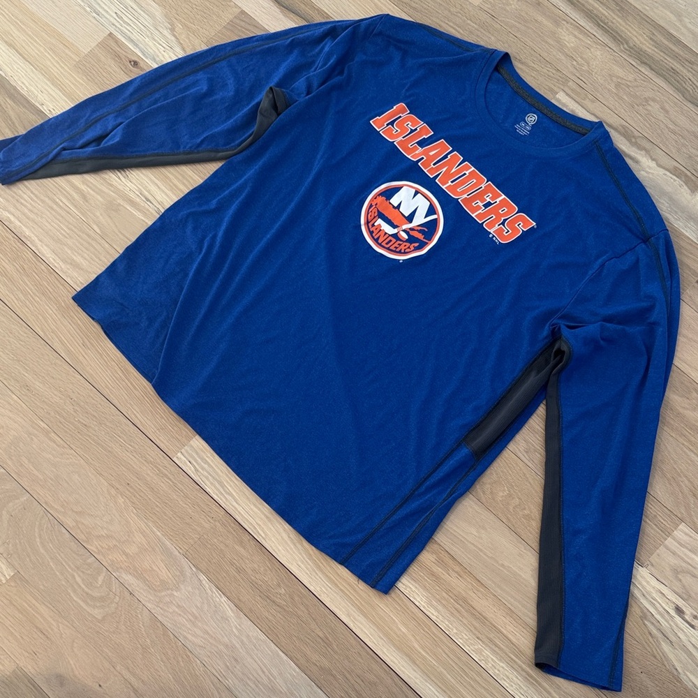Reebok Blue and Orange Islanders Performance Tee - Picture 3 of 5